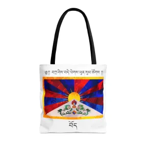 Tashi Delek White Tote Bag