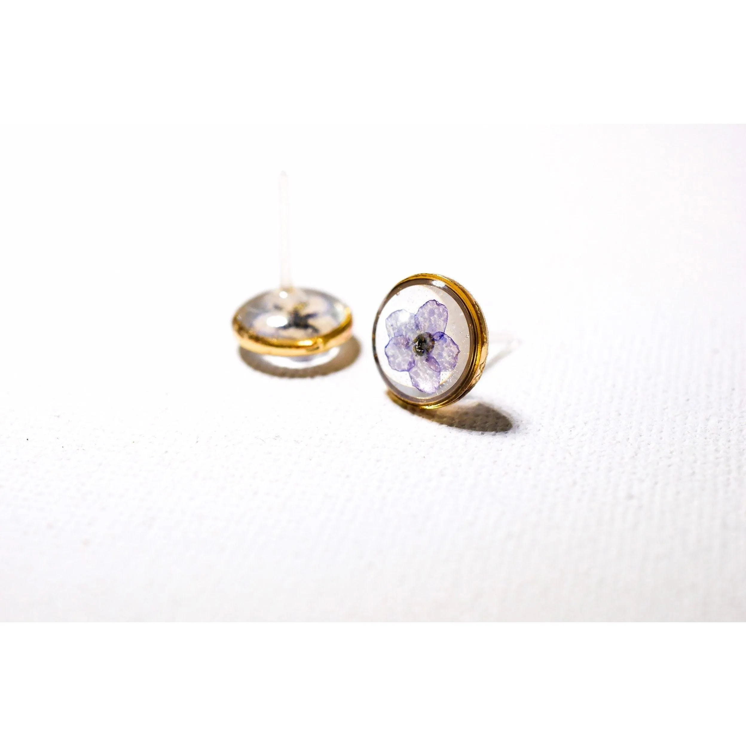 Tiny Forget me not Flower Stud Earrings