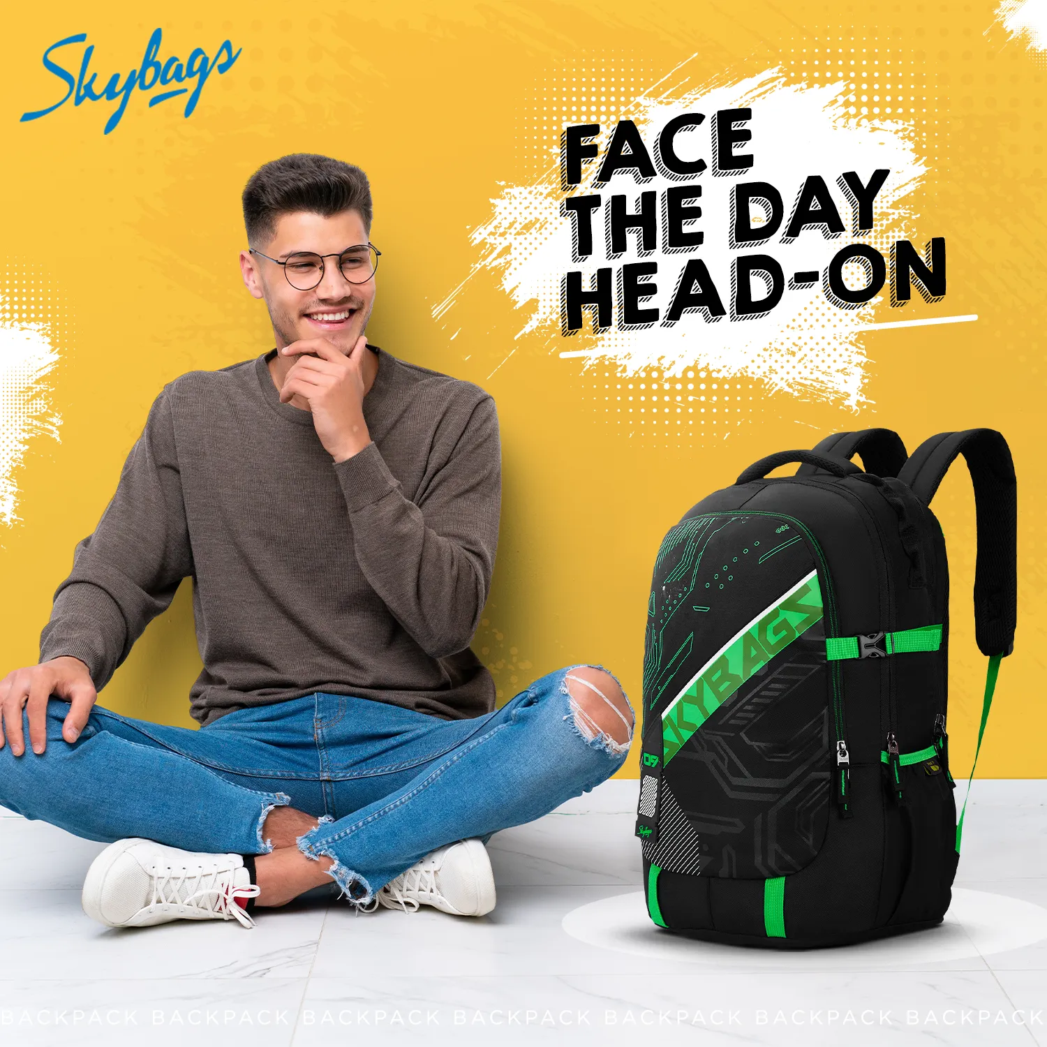 VESPER 40L LAPTOP BACKPACK 01 (E) BLACK