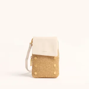 VIP Mobile | Calla Lily White Raffia/Brushed Gold