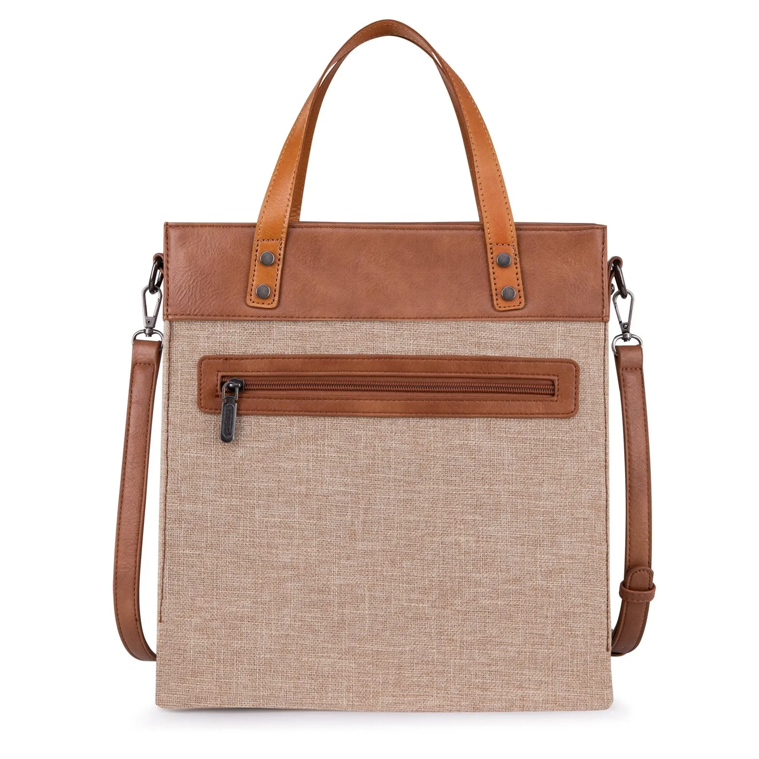 Wrangler Tan Bucking Bronc Canvas Tote