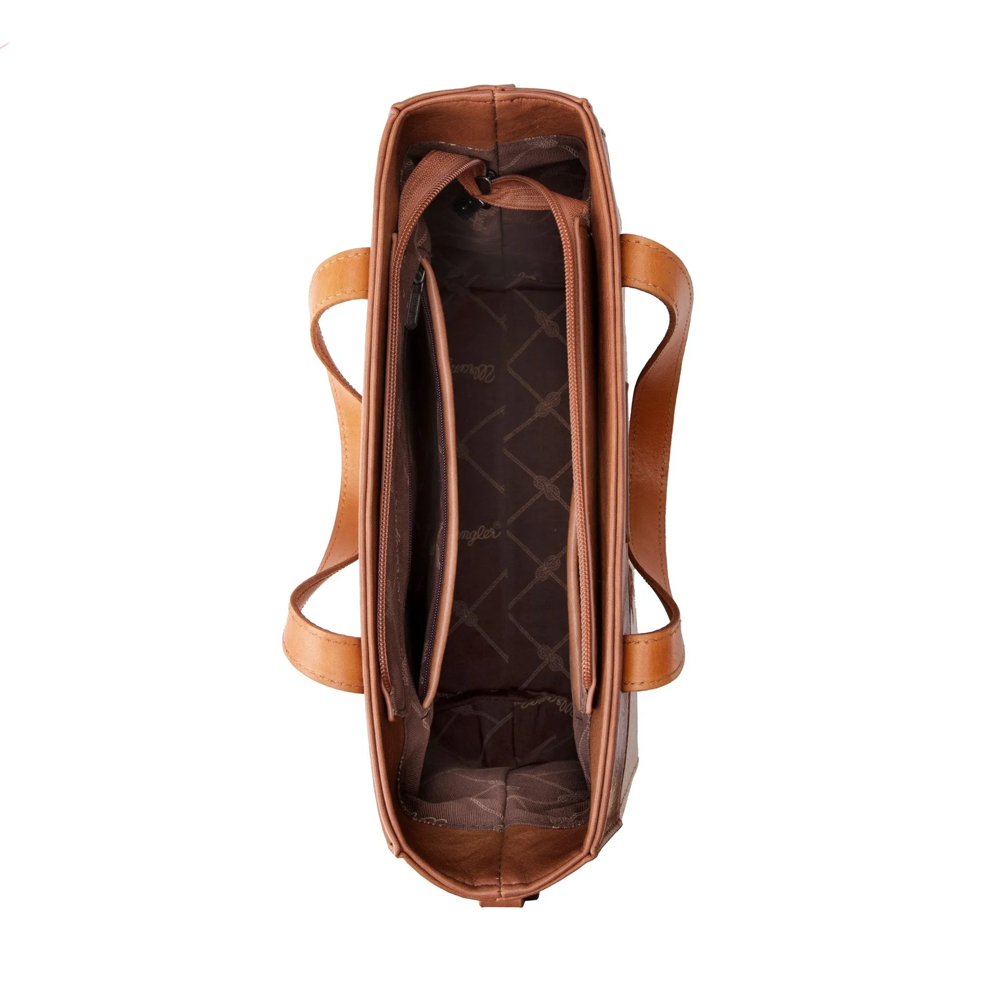 Wrangler Tan Bucking Bronc Canvas Tote