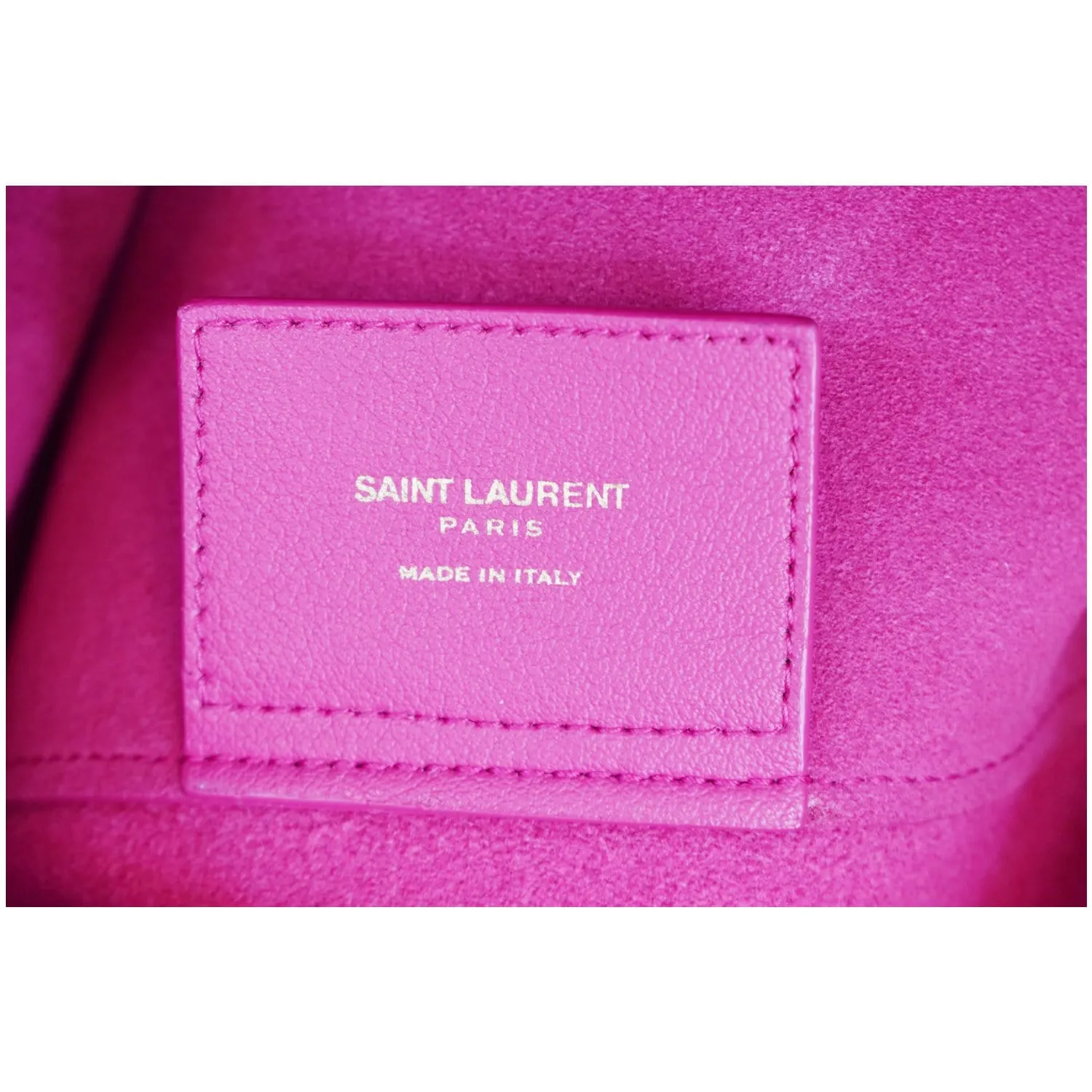 YVES SAINT LAURENT Large Leather Shopping Tote Bag Pink