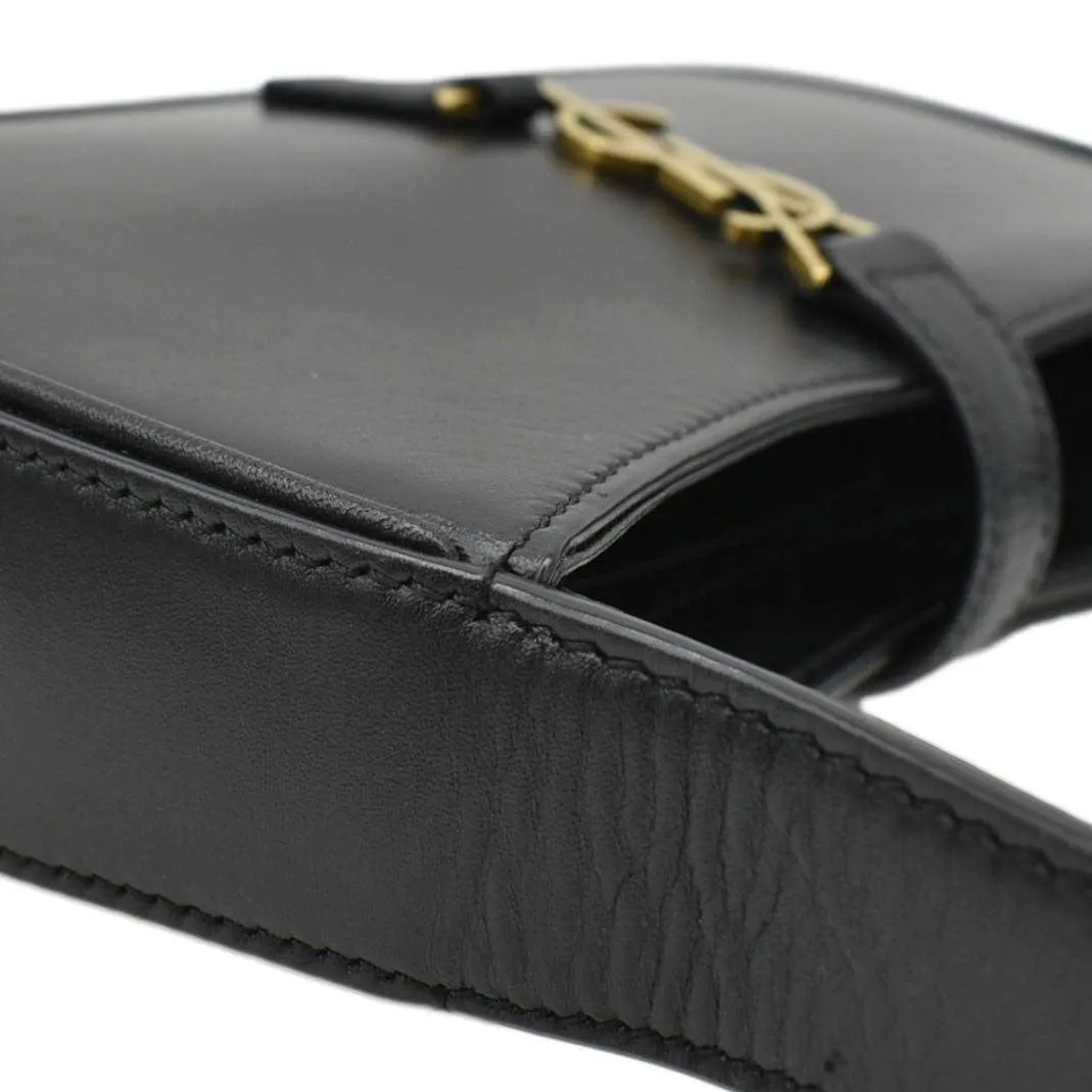 YVES SAINT LAURENT Le 5 A 7 Mini Leather Shoulder Bag Black