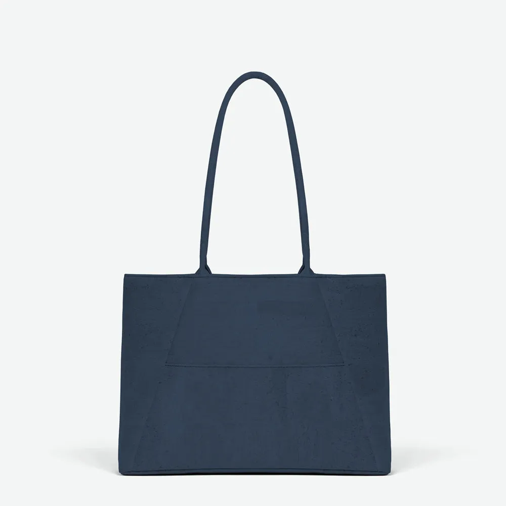 Yvonne Convertible Cork Tote - Midnight Blue
