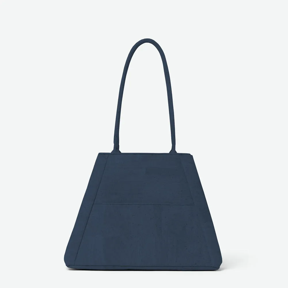 Yvonne Convertible Cork Tote - Midnight Blue
